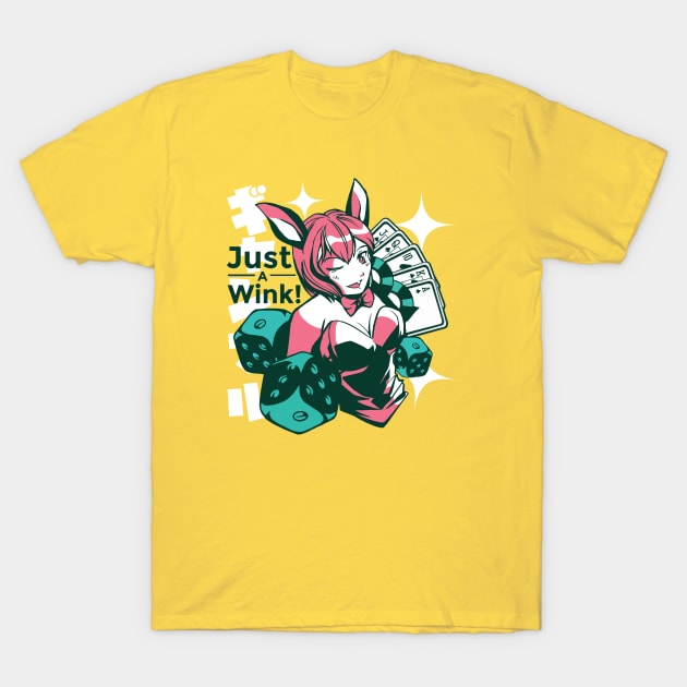 Winking Anime Girl T-Shirt by madeinchorley